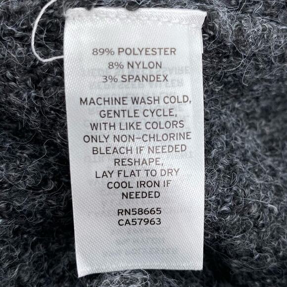 NEW ABOUND Charcoal Gray Turtleneck Sweater Size Small Soft Cozy Loungewear - Picture 6 of 7